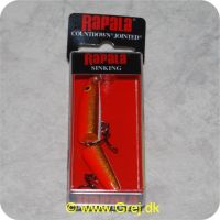 022677016030 - Rapala Countdown Jointed  wobler - 7cm - 8g - Gold Fl Red- synkende