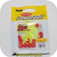 028632651537 - Power Bait Mice Tails - 13 stk - Fluorescerende Red/Chartreuse - 8 cm - Ny udgave