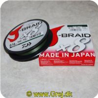 043178132791 - J-Braid X8 Dark Green fletline 0.16mm - Brudstyrke: 20lbs/9.1kgs - 150 meter
