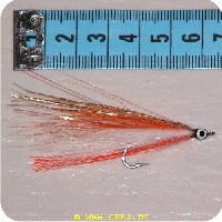 1357 - Frits Saltwater streamer Str. 6 Orange/white Mink