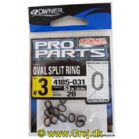 4953873016844 - Owner Pro Parts - Ovale springringe - Str. 3 - 20 stk. - Testet til 24,0 kg