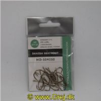 5704041017595 - Danish Seatrout - Straight eye, Std. Wire, Long Shank, Special Bend, Forged - Chrom-20 stk - Str. 10