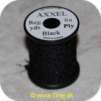 5704041100853 - Axxel tråd - Black - Reg. yards  - 6x Ply - Vævet tinsel
