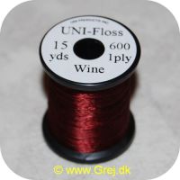 5704041101355 - UNI Floss - Wine - 15 yards - 600 1ply - Stærk og skinnende floss