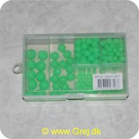 5708389167066 - Grønne soft perler i 6 størrelser - Leveres i æske med 6 rum