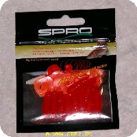 8716851112282 - Spira-Tail jigs - Red/Orange - 3.5 cm - 10 stk pr. pakning