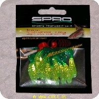 8716851112299 - Spira-Tail jigs - Yellow/Chartreuse - 3.5 cm - 10 stk pr. pakning