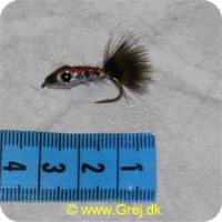 FL00132 - Unique Flies - UF Pellet Fish - Grøn/rød/hvid