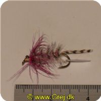 FL00740 - Seatrout UV Flies - Polar Magnus UV - Str. 04 -  Gråbrun med pink tud