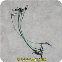 GROENSTAAL15 - Stålforfang til gedder - coated - grøn - 15 cm lang - 6 stk