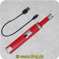 JE40664 - USB Lighter - God til at tænde når det blæser - Lyner mellem de 2 tændhoveder