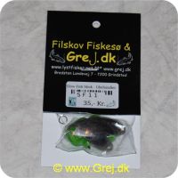 SF11 - Slow Fish blink.1 stor og 1 lille Slow fish - Farve: Ubehandlet - Med krogkapper