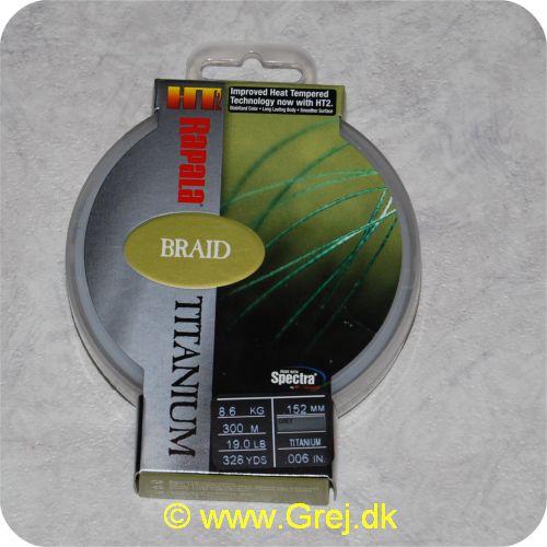 022677100630 - Rapala Titanium Braid - Fletline 0.152 - 8.6 kg  - 300 meter