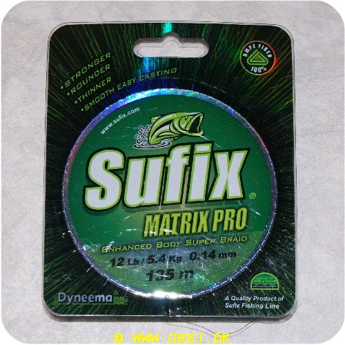 024777336803 - Sufix - Matrix Pro fletline - 135 meter - 0.14 mm/5.4 kg.