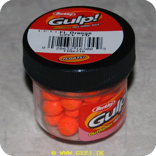 028632163009 - Berkley Salmon Eggs Gulp - FL.Orange Baitkugler - Flydende - Org. navn: Fl. Orange