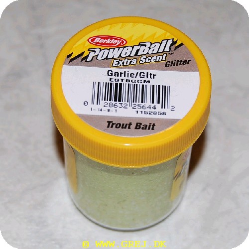 028632256442 - PowerBait med glimmer - GARLIC (sart grøn) med hvidløg ekstra scent