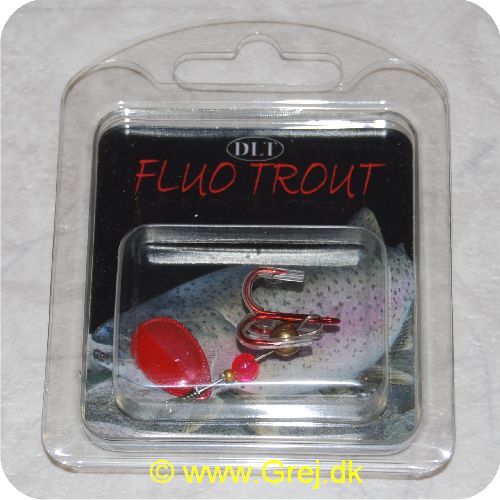 0726658000802 - DLT Fluo Trout - Rød - lille let spinner til UL-stang