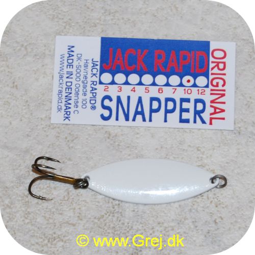 1SNAPPER10 - Den originale JACK RAPID Snapper - 10 gram - Hvid (1. udgave)