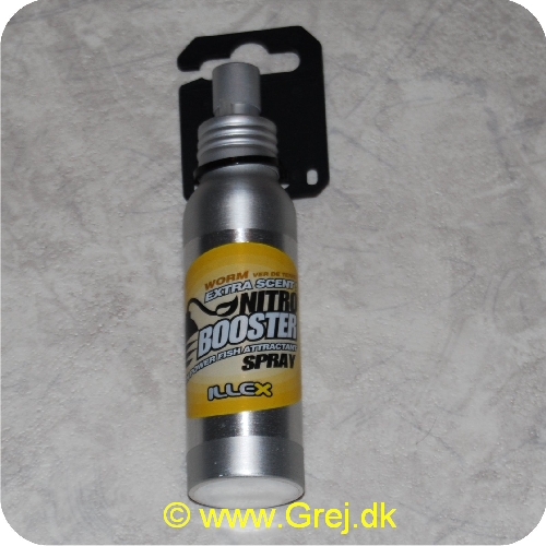 3297830436377 - Illex Nitro Booster Spray med orm (Worm)
<BR>
Spray det på dit endegrej og det vil tiltrække fiskene.