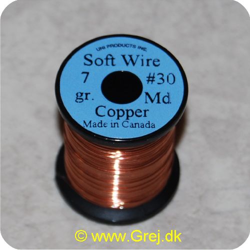 5704041100846 - Uni Soft Wire - Kobberfarvet - 7g - # 30 Md - Meget blød og stærk kobberwire - Perfekt til børster