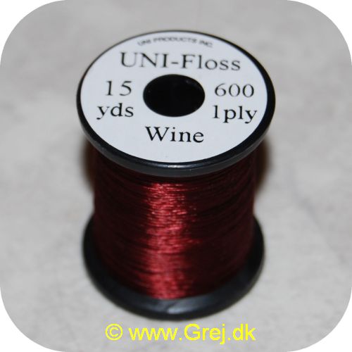 5704041101355 - UNI Floss - Wine - 15 yards - 600 1ply - Stærk og skinnende floss i klare farver