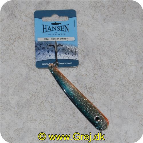 5706301665997 - Hansen Stripper 22 gram - 8.5 cm - Blå/sølv/rød nistret