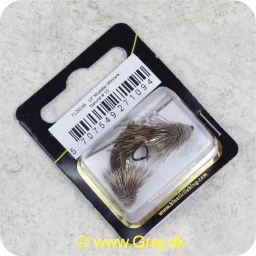 5707549271094 - Unique Flies - 2 stk. pakke - Muddler Minnow Natural Daiichi 2421 #10 (FL00245)