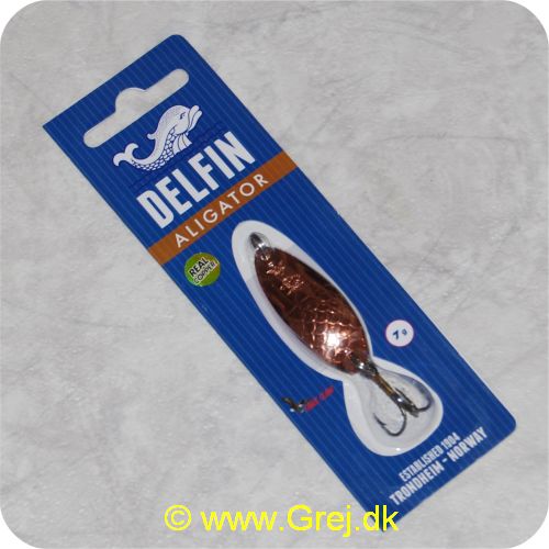 5707549295601 - Delfin Aligator 7 gram - Kobber/Kobber