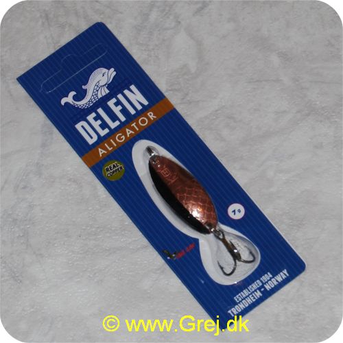 5707549295632 - Delfin Aligator 7 gram - Kobber/Sort
