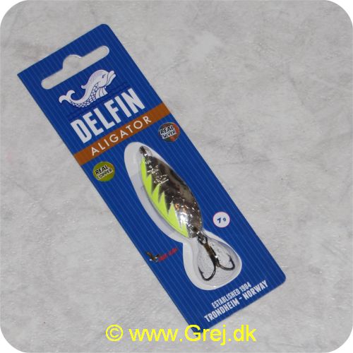 5707549295649 - Delfin Aligator 7 gram - Sølv/Gul