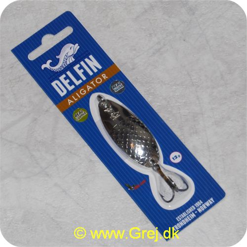 5707549295663 - Delfin Aligator 12 gram - Sølv/Sølv