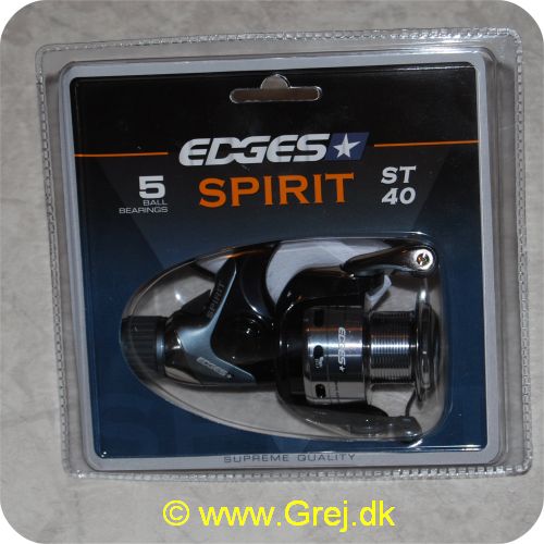 5709386286798 - Edges Spirit ST40 Spinnehjul - 5 lejer - Gear Ratio: 5.0:1 - Linekap.: 0.30mm/170m - 0.35mm/130m
