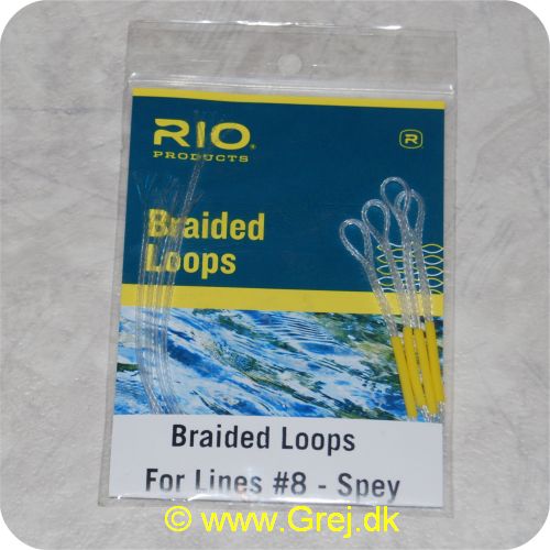 730884260831 - Rio Braided Loops - Til liner # 8-Spey - Ekstra lange - 4 stk - Shooting Heads Clear