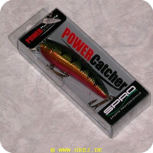 8716851111131 - Spro Power Catcher Minnow - 7 cm flydende wobler fra spro med raslekugler og 3D øjne i farven Perch