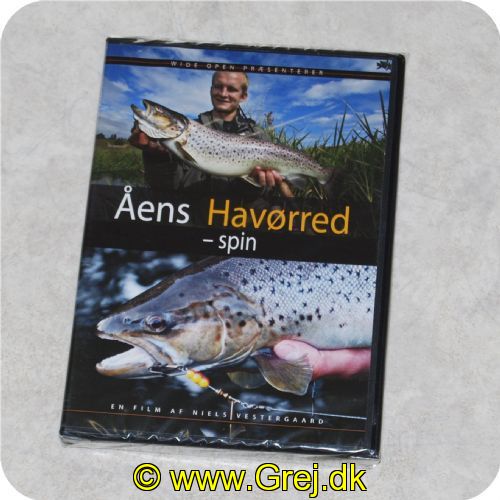 DVD420 - DVD: Åens Havørred - Spin af Niels Vestergaard med Thomas Mosgaard - 55 min. - Filmen handler om fiskeri med blink. spinner og wobler - Og hvorledesman fisker dem mest effektivt