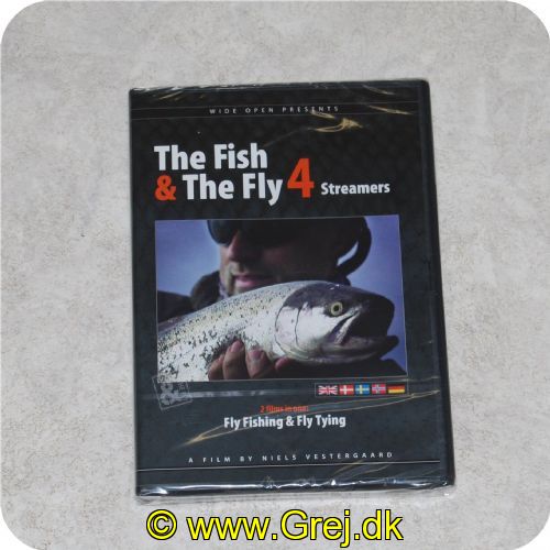 DVD904 - DVD: The fish & The Fly 4 - Streamers af Niels Vestergaard med Morten Oeland- 54 min.x2 - Filmene handler om fiskeri med Streamers og om at binde fluer