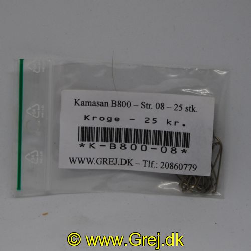 K-B800-08 - Kamasan B800 standard streamerkrog str. 8 pakket i pose med 25 stk.