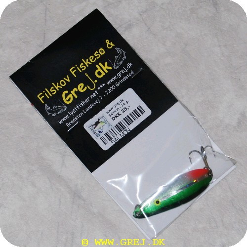SALMON - Salmon - 14 gram - Sort/grøn/grå med rød hale