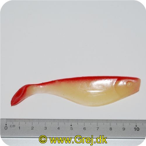 SHAD01 - SHAD 10cm - Farve: Rød/hvid - Under langsom og hurtig indspinning arbejder Duckfin halen lokkende med store udsving -
