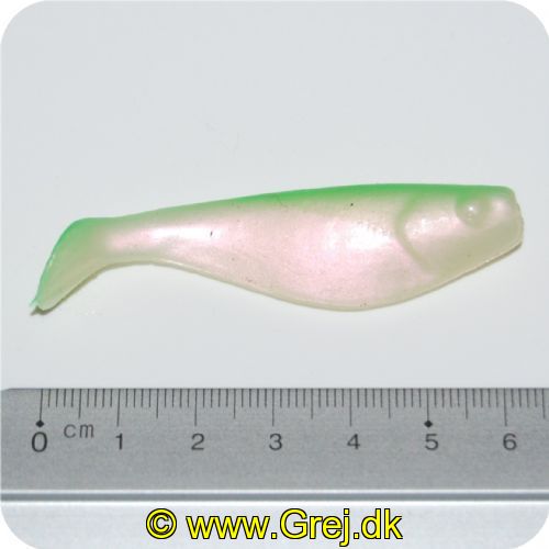 SHAD07 - SHAD 6.5cm - Farve: Grøn/hvid - Under langsom og hurtig indspinning arbejder Duckfin halen lokkende med store udsving -