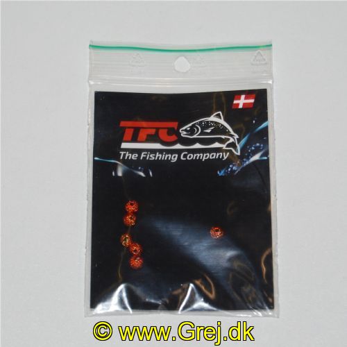 TFC1025 - TFC. Tungstenshoved til at trække på kroge - 6 stk. - 4mm / 0,5 gram - Farve: Orange glimmer
