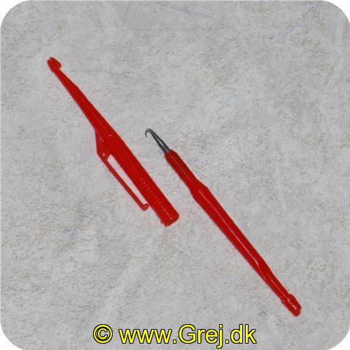TS003 - Krogudtager / Krogløsner - Rød - Med binde nål når man deler krogløsneren på midten