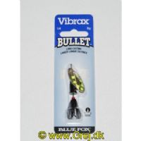 027752114267 - Vibrax Bullet Fly str. 2 - 8g - Sølv blad m/gule pletter - Sort klokke