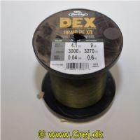 028632347676 - Berkley DEX X8 line - 0.04 mm - 4.1 kg - Grøn - Pris pr. meter