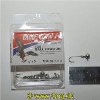 047708728348 - JIGS & LURES - NON-LEAD UNPAINTED BALL HEAD JIG WITH BARB 1/16OZ - Model:NLJB570-116 - Enheder per pakke: 5