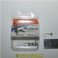 047708728379 - JIGS & LURES - NON-LEAD UNPAINTED BALL HEAD JIG WITH BARB 1/32OZ - Model:NLJB570-132 - Enheder per pakke: 6