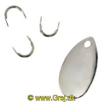 4005652267104 - Edition Sea, fladfiske spoon blade med eyelets - Længde:8cm. - Farve:Sølv - 001 4732 022