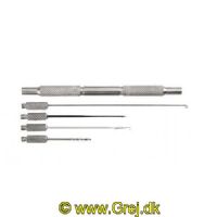 4005652802640 - Edition Carp, rustfri stål boilie værktøjs sæt - 001 6300 014<br>Robust stainless steel set, consisting of handle and 4 screw-on attachments.