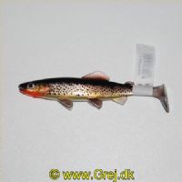 4005652812083 - Clone Shad, UV - 120mm. - Vægt:13g. - Farve:Brown Trout - 001 3677 612<br>Shirasu Clone Shad: the shad from another dimension. 
Forms from the 3D printer: Zander, chub, trout, bream, coarse fish and pike - with the appropriate decor in natural colours or UV. 3D material photo print Design. UV active. Realistic running characteristics.