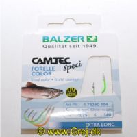 4005652817576 - Camtec Speci ørredforfang med UV-krog - Længde:140cm. - 001 7829 104<br>Camtec Trout colored, leader length 140cm UV #4